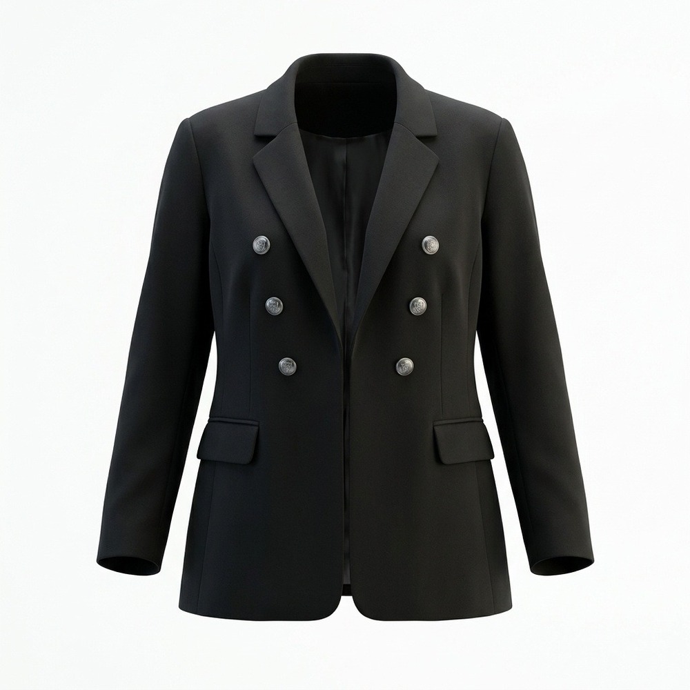 Lane Bryant The Bryant Blazer Black Double Breasted Ponte Knit Plus Women Sz 20